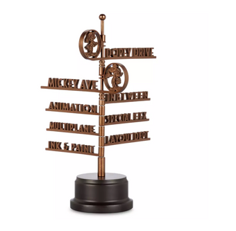 Disney 100 Celebration Walt Disney Studios Street Sign Post in Burbank Miniature
