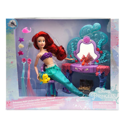 Disney Ariel Classic Doll Underwater Vanity Play Set The Little Mermaid New