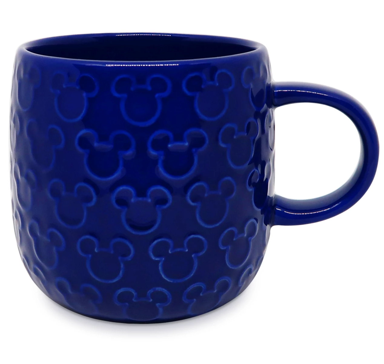 Disney Mickey Raised Blue Cobalt Icon Coffee Mug New