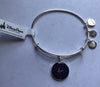 Disney Alex and Ani Laugh Love & Mickey Bangle Silver Finish New with Tags