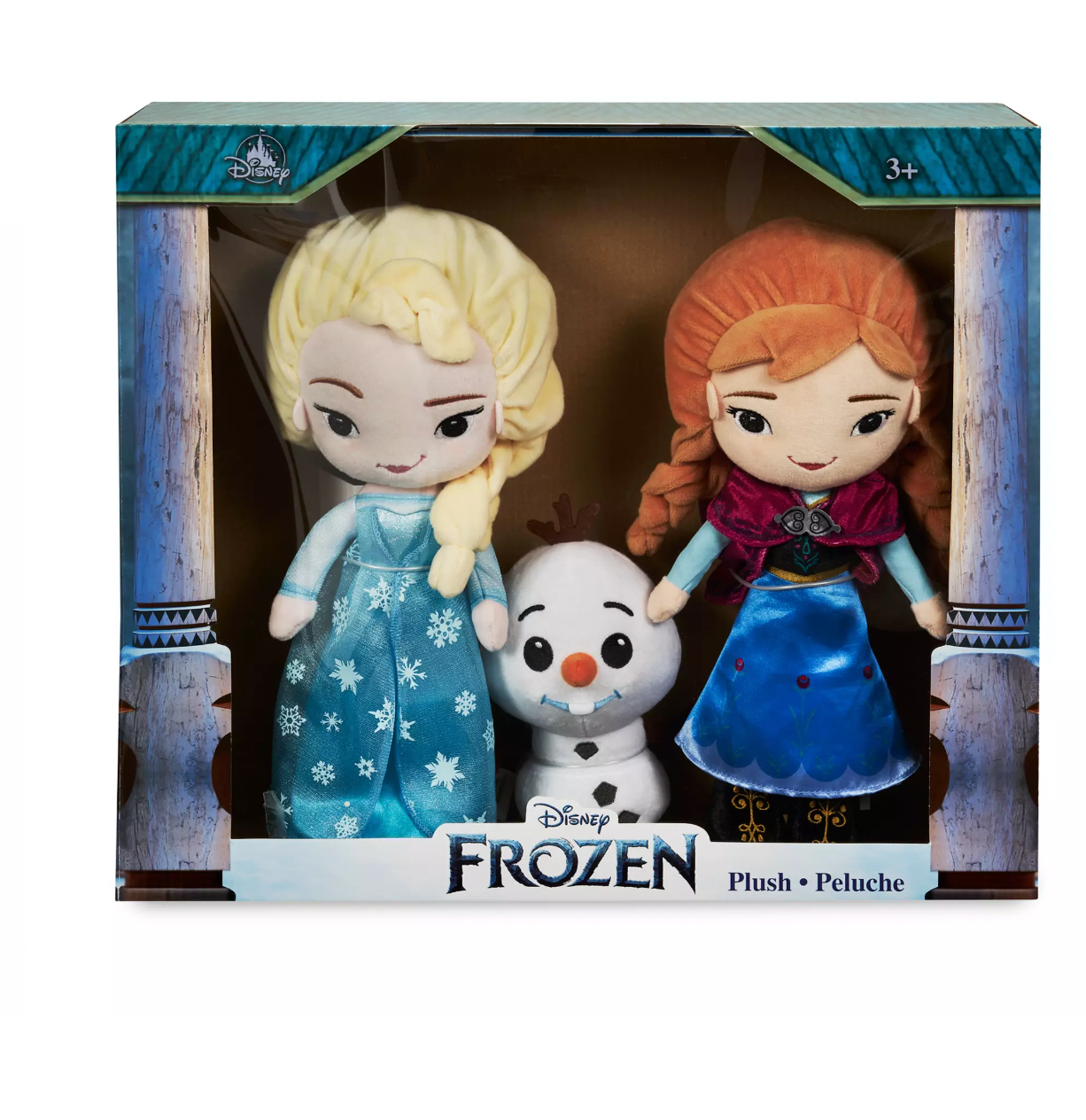 Disney Frozen Elsa Anna and Olaf Plush Doll Set New with Box I Love Characters