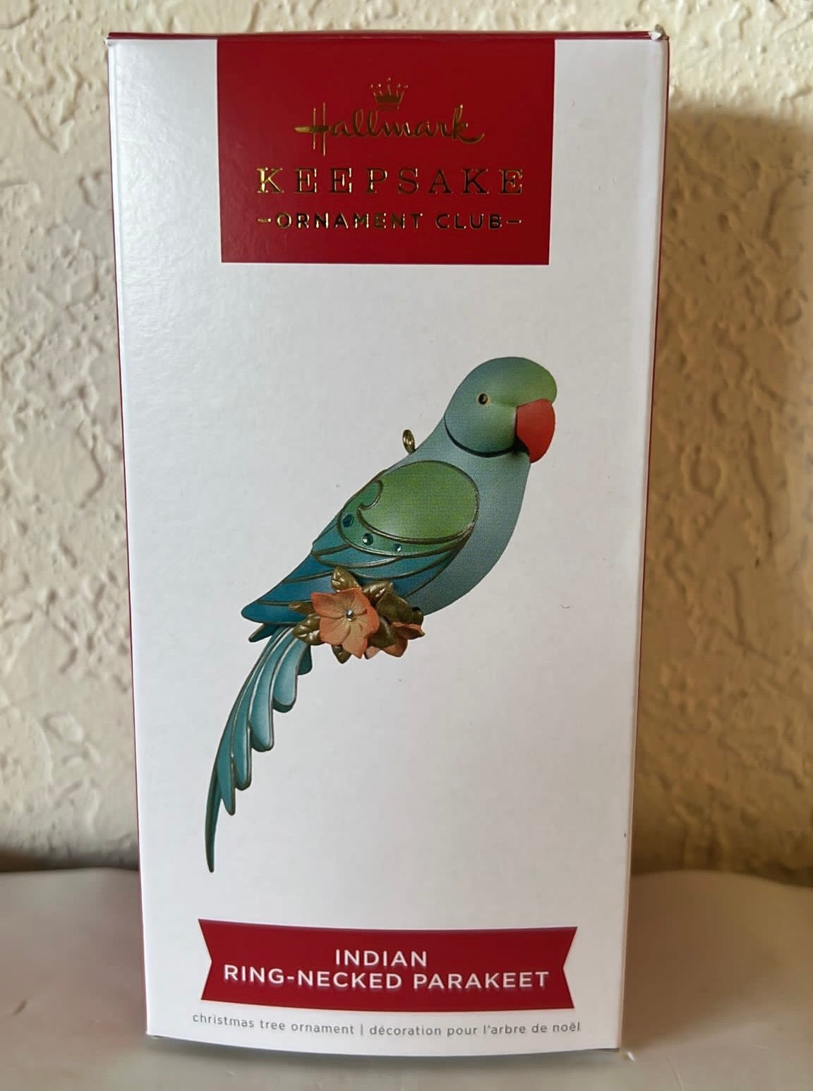 Hallmark 2022 Indian Ring Necked Parakeet Christmas Member Club Ornament New Box