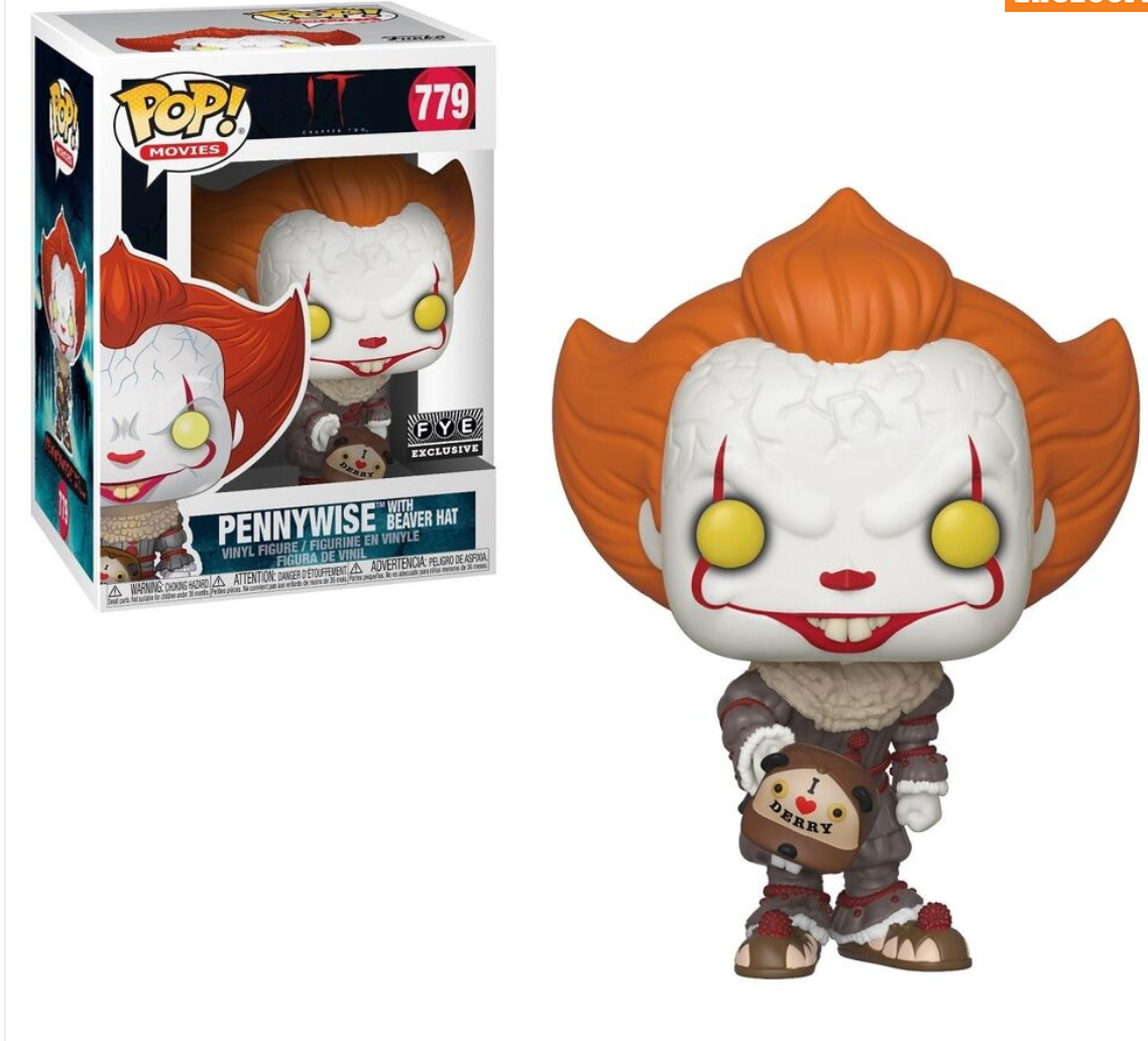 Funko Pop! IT Chapter 2 Pennywise with Beaver Hat Fye Exclusive New with Box