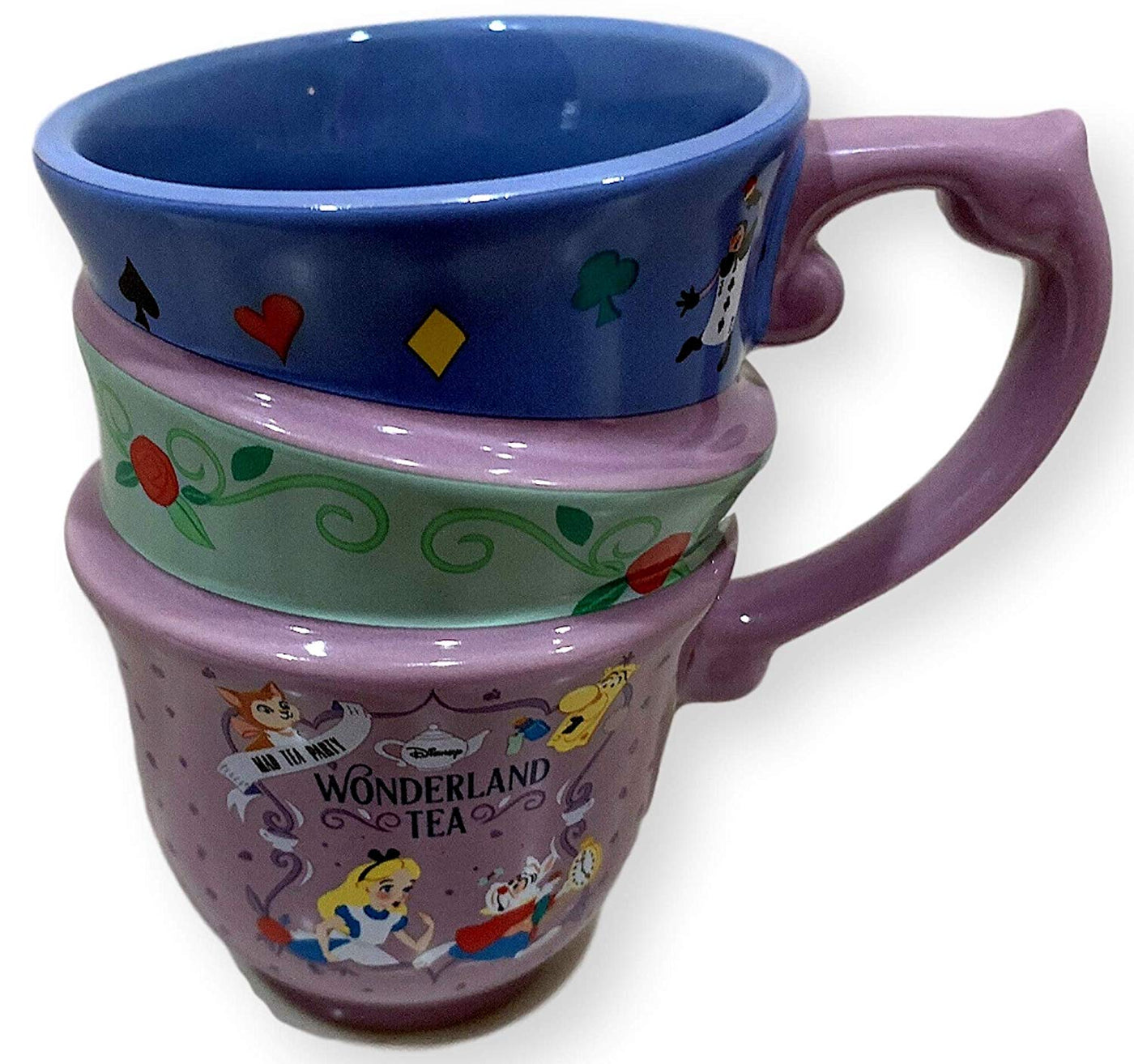 Disney Parks Alice in Wonderland Mad Tea Party Triple Stackable Mug New