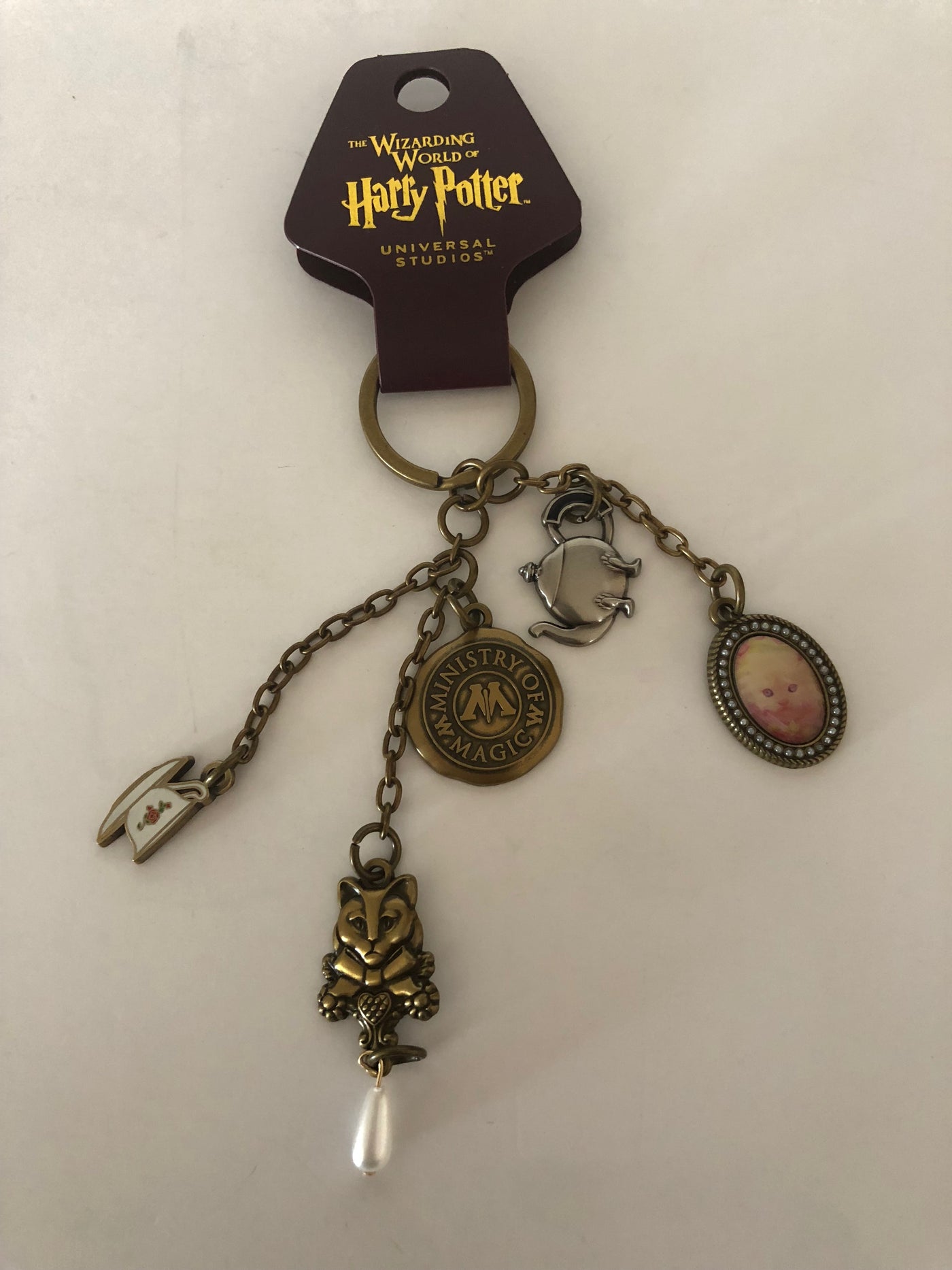 Universal Studios Harry Potter Umbridge Trinket Metal Keychain New with Card
