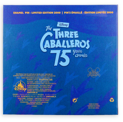 Disney The Three Caballeros 75th Anniversary Jumbo Pin Limited Edition New Box