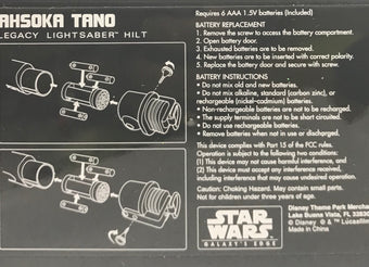 Disney Parks Star Wars Galaxy Ahsoka Tano Legacy Lightsaber Hilt New Sealed