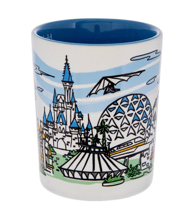 Disney Walt Disney World 4 Parks Skyline Ceramic Coffee Mug New