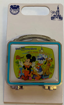 Disney Walt Disney World 50th Vault Metal Lunchbox Pin New with Card