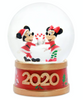 Disney Store 2020 Mickey and Minnie Christmas Holiday Snowglobe New with Box