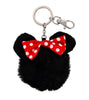 Disney Parks Minnie Pom Pom Plush Keychain New with Tags