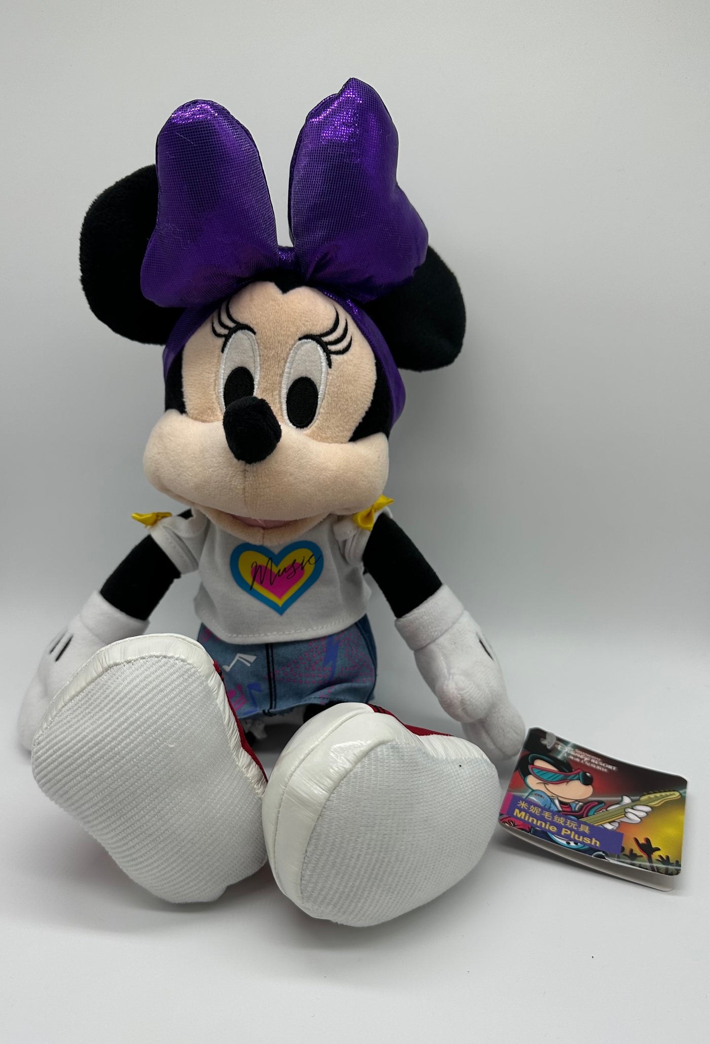 Disney Parks Shanghai Resort Minnie Music Festival Plush New with Tag