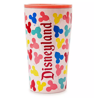 Disney Disneyland Mickey and Minnie Balloons Stainless Steel Travel Tumbler New