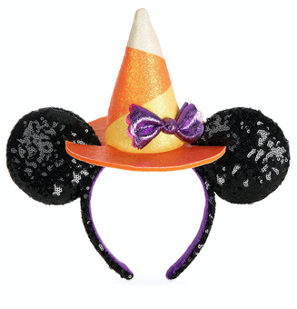 Disney Parks Minnie Mouse Halloween 2020 Witch Sequined Ear Headband Adults New