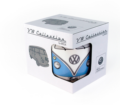 VW Volkswagen Collection T1 Blue Bus Coffee Mug by Brisa New with Box