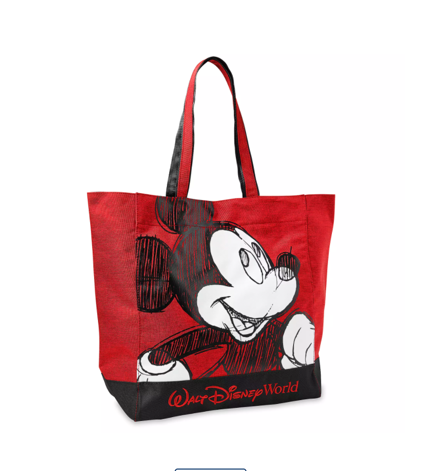 Disney Parks Walt Disney World Mickey Mouse Sketch Tote New with Tag