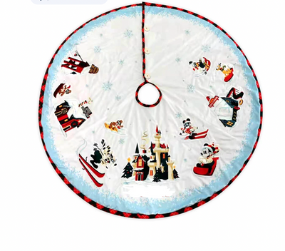 Disney Walt's Holiday Lodge Mickey and Friends Christmas Tree Skirt New w Tag