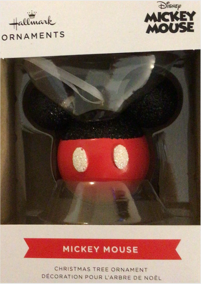 Hallmark 2021 Disney Mickey Mouse Glittery Icon Christmas Ornament New With Box