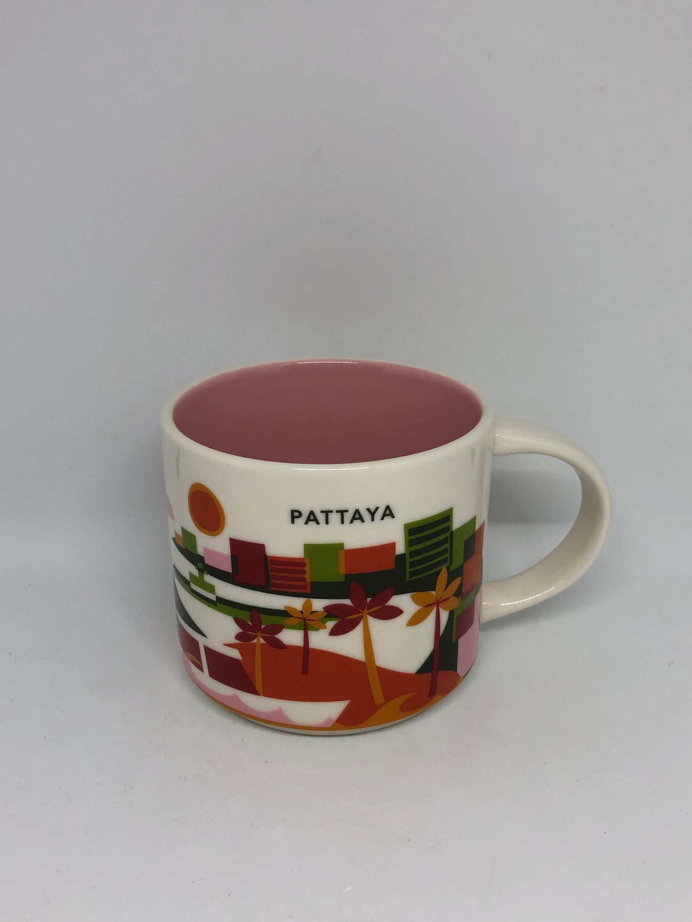 Starbucks Coffee You Are Here Thailand Pattaya Ceramic Coffee Mug New with Box