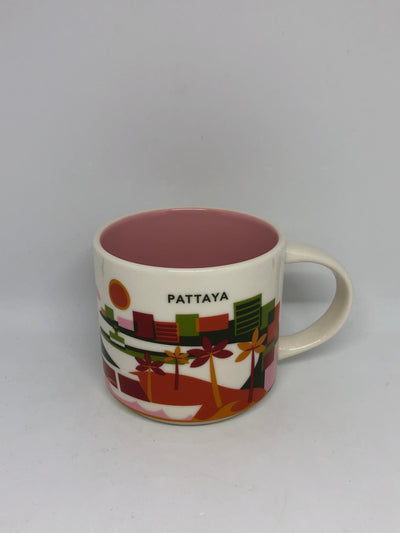 Starbucks Coffee You Are Here Thailand Pattaya Ceramic Coffee Mug New with Box