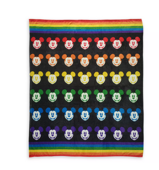 Disney Parks Rainbow Collection Mickey Throw Blanket New with Tag