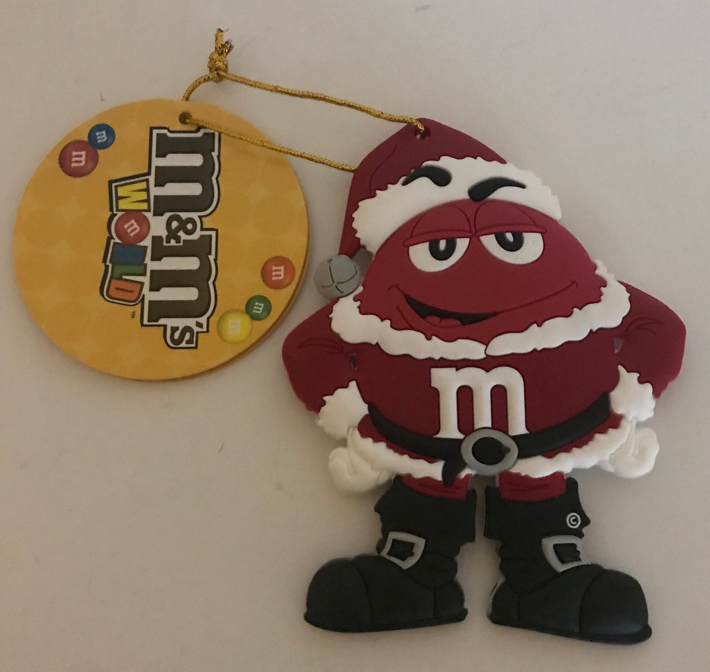 M&M's World Christmas Ornament Red Santa New with Tag