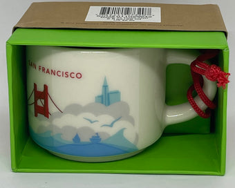 Starbucks Coffee You Are Here San Francisco California Ceramic Mug Ornament New