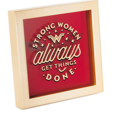 Hallmark DC Comics Wonder Woman Strong Women Framed Quote Sign New