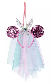 Disney Parks Minnie Mouse Fairy Wings Ear Headband Ornament New with Tags