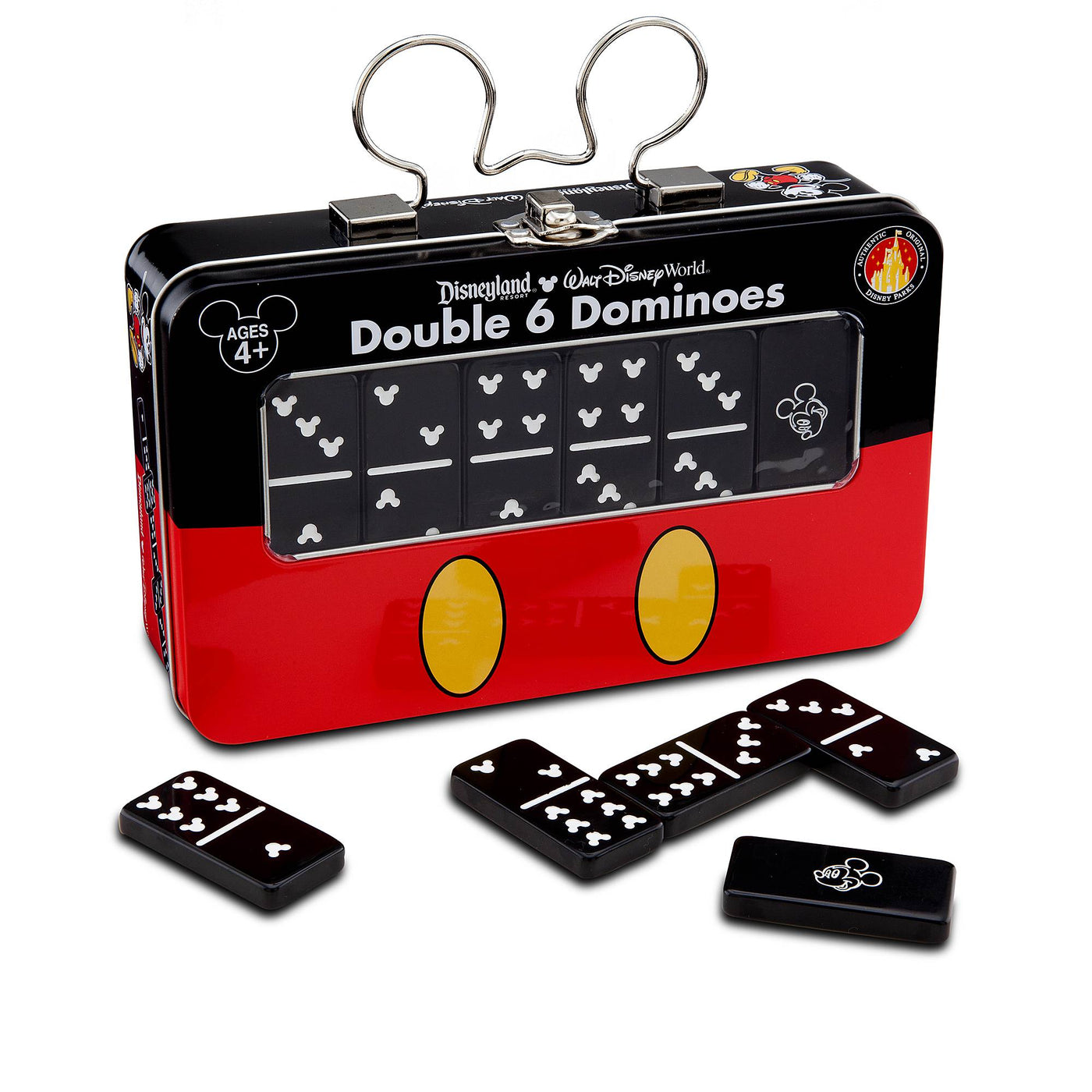 Disney Parks Mickey Mouse Double 6 Dominoes Set Game New