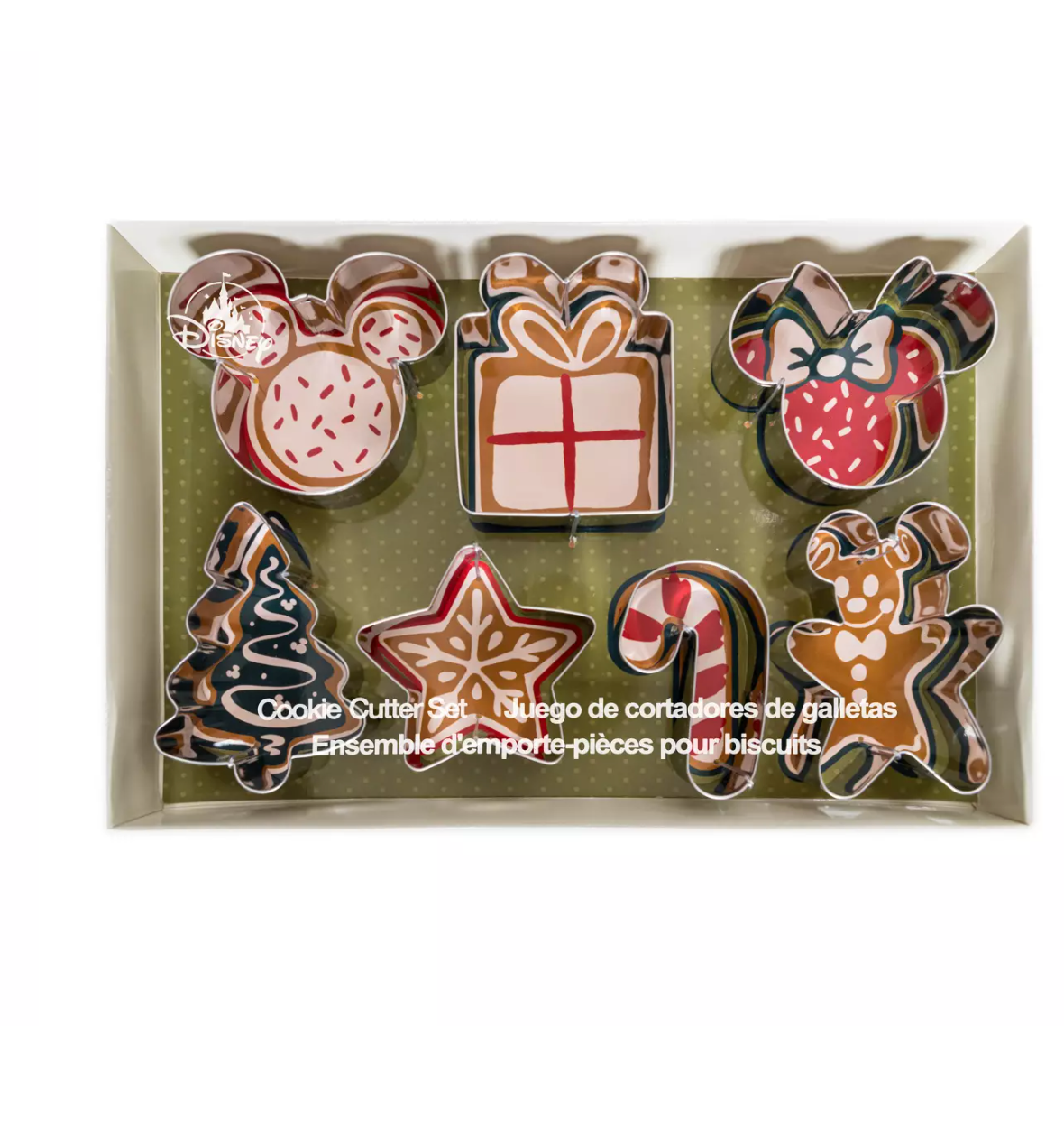 Disney Retro Gingerbread Mickey and Minnie Christmas Cookie Cutter Set New