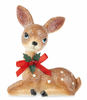 Holiday Time Brown Mini Resin Kneeling Deer Christmas Decor Figurine New W