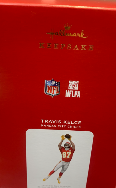 Hallmark 2021 NFL Kansas City Chiefs Travis Kelce Christmas Ornament Nw With Box