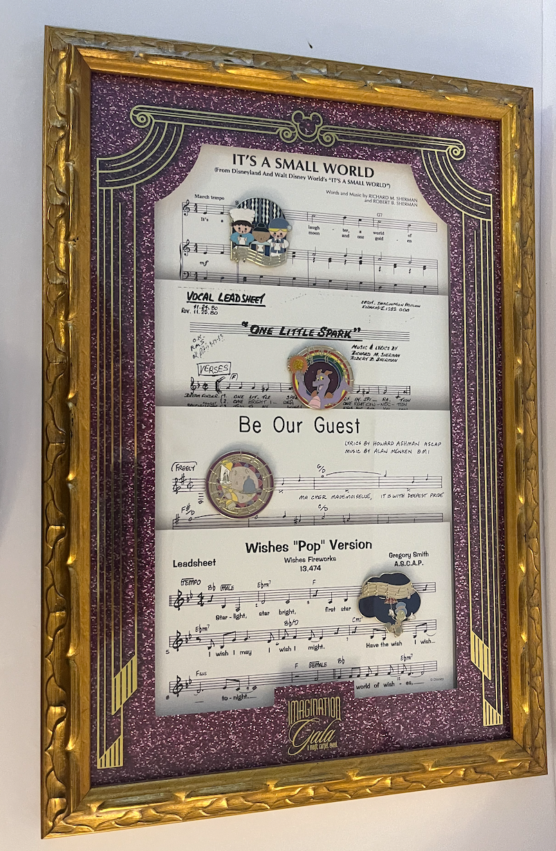 Disney WDW Imagination Gala Celebration Songs Framed Set With Certificate New