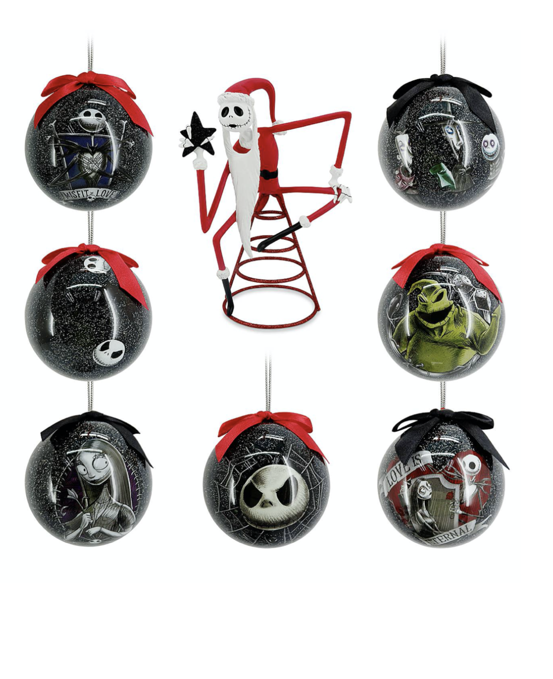 Disney The Nightmare Before Christmas Ornament Set and Tree Topper New with Box