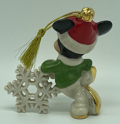 Disney Lenox Mickey Snowflake Christmas Ornament New with Box