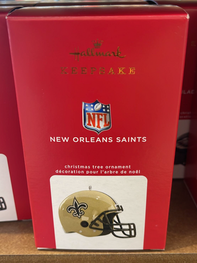 Hallmark 2022 NFL New Orleans Saints Helmet Christmas Ornament New With Box