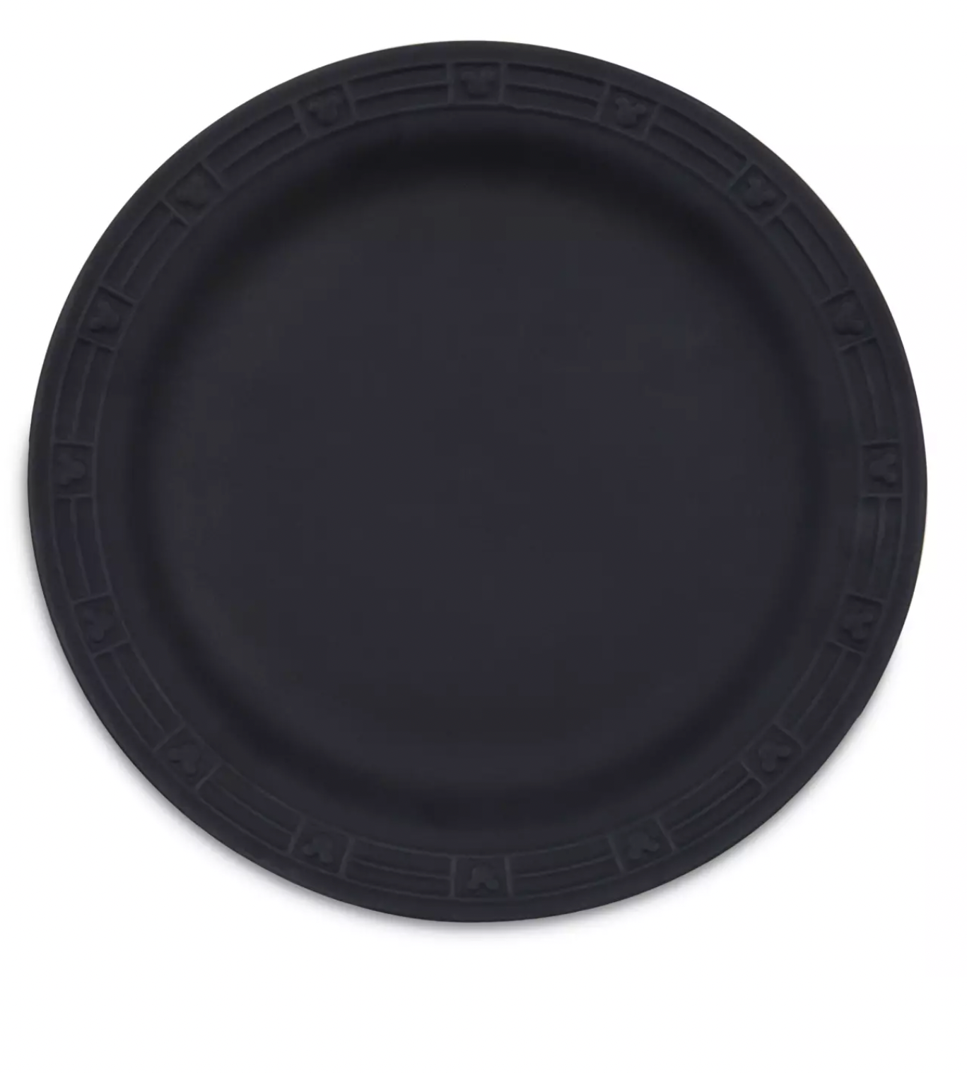 Disney Parks Homestead Mickey Icon Black Kitchen Dinner Plate New