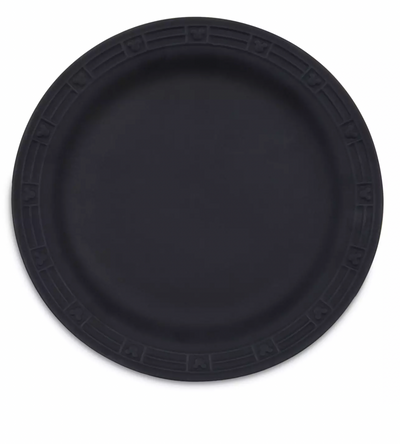 Disney Parks Homestead Mickey Icon Black Kitchen Dinner Plate New