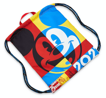 Disney Parks WDW 2021 Mickey and Cinderella Castle Cinch Sack Tote New with Tag