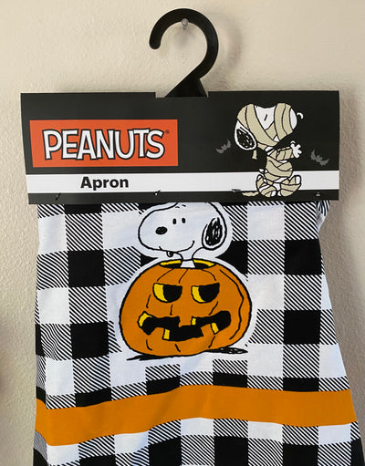 Peanuts Snoopy Halloween Pumpkin Adult Apron New with Tag