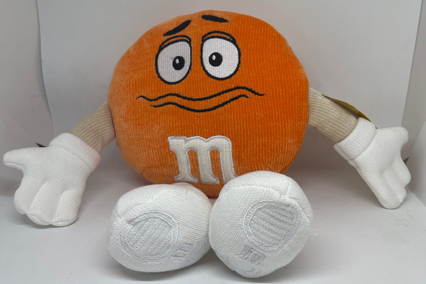 M&M's World Orange Character Big Face Plush New with Tags