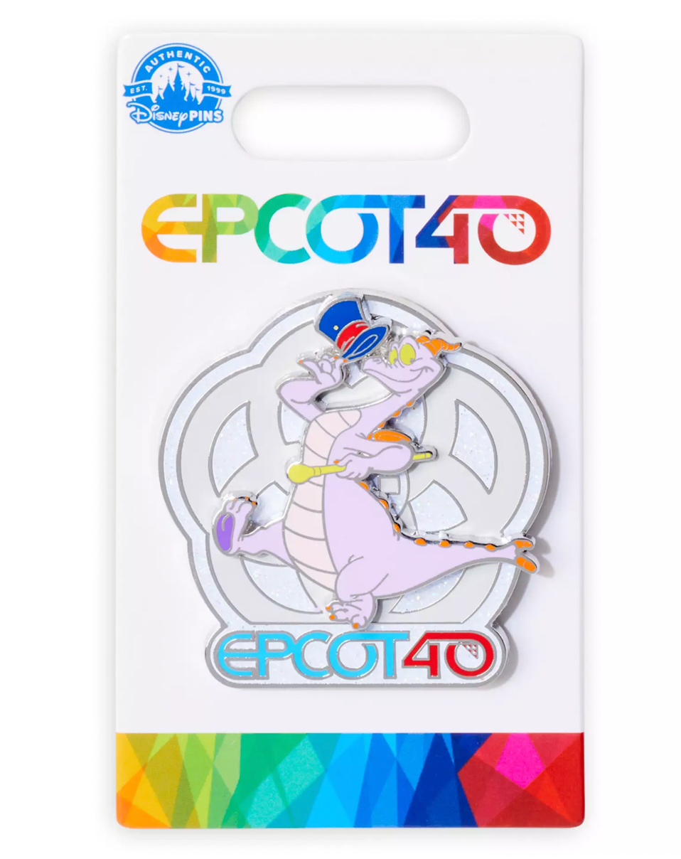 Disney Parks Epcot 40th Anniversary Figment Pin on Pin New with Card