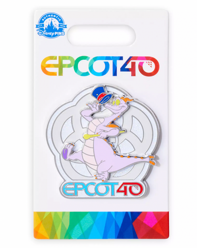 Disney Parks Epcot 40th Anniversary Figment Pin on Pin New with Card