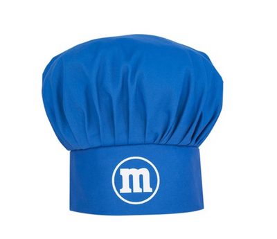 M&M's World Blue Character Apron and Chef Hat Set for Adult New with Tag