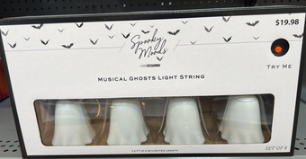 Spooky Moods Halloween Musical Ghosts LED Light String New With Box