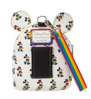 Disney Parks Rainbow Collection Mickey and Minnie Mini Backpack Wristlet New Tag