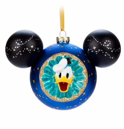 Disney Parks Donald Duck Sunburst Mouse Icon Ball Christmas Ornament New w Tag