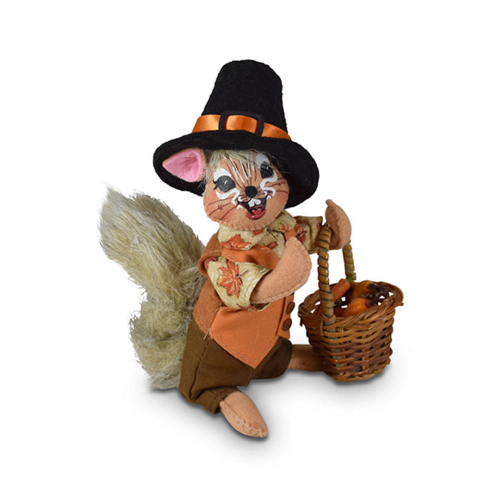 Annalee Dolls 2022 Thanksgiving Fall 6in Pilgrim Boy Chipmunk Plush New w Tag