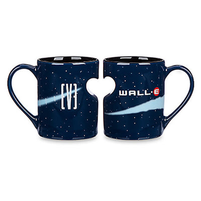 Disney Parks Wall-e and Eve Mug Set New With Box